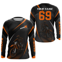 Load image into Gallery viewer, Motocross Racing Jersey Orange Dirt Bike Shirt Off-road Riding Jersey Kid Men Women XM306