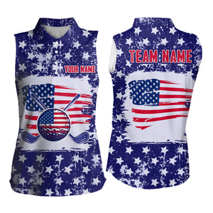 Custom American Flag Golf Polo Shirt for Men Women Patriotic US Golf Polo Shirts MMG19