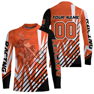 Custom Motocross Jersey Orange Racing Dirt Bike Jersey for Men Kid Women Upf30+ XM353