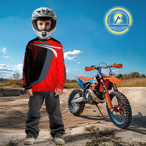 Red Motocross Racing Jersey Custom Dirt Bike Jersey Men Kid Women Off Road Jersey XM359
