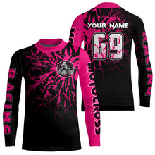 Load image into Gallery viewer, ATV Racing Jersey Pink Quad Bike Shirt Custom ATV Riding Shirt Men Kid Women MX95