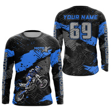 Load image into Gallery viewer, Motocross Racing Off-road Jersey Blue Dirt Bike Riding Shirt For Men Kid Women XM303