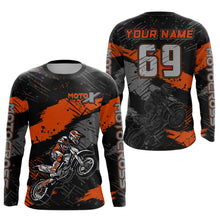 Load image into Gallery viewer, Motocross Racing Off-road Jersey Orange Dirt Bike Riding Shirt For Men Kid Women XM303