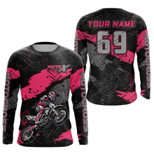 Load image into Gallery viewer, Motocross Racing Off-road Jersey Pink Dirt Bike Riding Shirt For Men Kid Women XM303