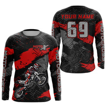 Load image into Gallery viewer, Motocross Racing Off-road Jersey Red Dirt Bike Riding Shirt For Men Kid Women XM303