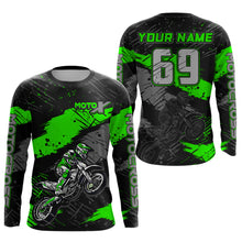 Load image into Gallery viewer, Motocross Racing Off-road Jersey Green Dirt Bike Riding Shirt For Men Kid Women XM303