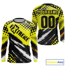Load image into Gallery viewer, Black and Yellow Motocross Jersey Custom Dirt Bike Riding Shirts for Men Kid Women XM383