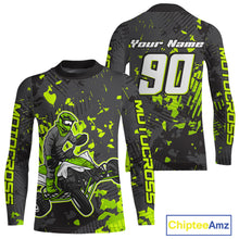Load image into Gallery viewer, Green ATV Motocross Racing Jersey Custom ATV Shirts Kid Women Men Quad Jersey MX136