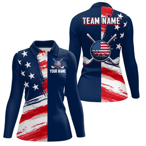 Custom American Flag Golf Polo Shirt for Men Women Patriotic Golf Polo US Shirt MMG25