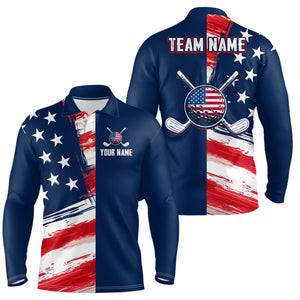Custom American Flag Golf Polo Shirt for Men Women Patriotic Golf Polo US Shirt MMG25