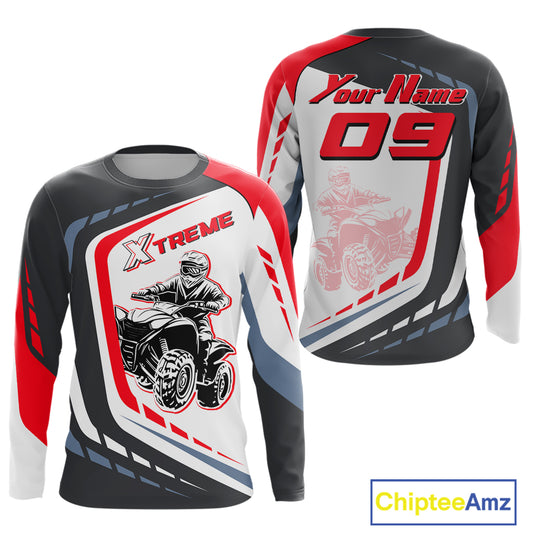 Red ATV Riding Jersey Custom Quad Bike Jersey for Men Kid Women ATV Racing Shirt MX106