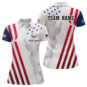 Custom US Patriotic Golf Polo Shirt American Flag Golf Polo for Men Women MMG32