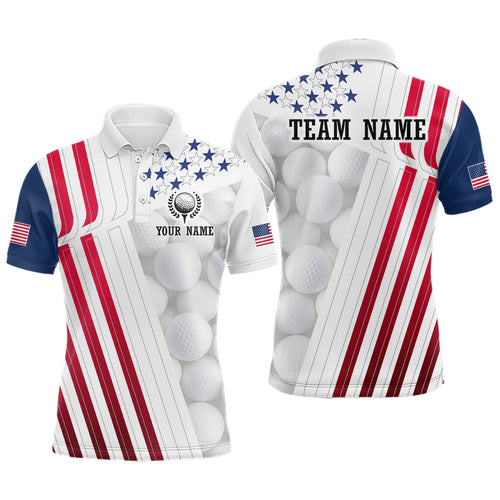 Custom US Patriotic Golf Polo Shirt American Flag Golf Polo for Men Women MMG32