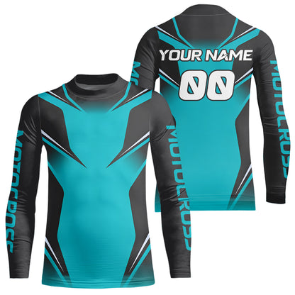Blue Motocross Racing Jersey Custom Dirt Bike Shirt for Kid Women Men Off road Shirts XM375