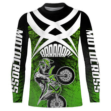 Load image into Gallery viewer, MX Racing Jersey Personalized Motocross UPF30+ Adult&amp;Kid Green Dirt Bike Off-road Motorcycle XM109
