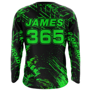 Motocross Racing Jersey Green Upf30+ Men Women Kid Dirt Bike Shirt Motorcycle Jersey XM200