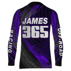 Dirt Bike Jersey Men Kid Women Upf30+ Purple Motocross Shirt Racing Off-Road Shirt XM203