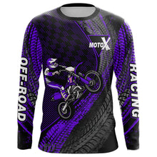 Load image into Gallery viewer, Dirt Bike Jersey Men Kid Women Upf30+ Purple Motocross Shirt Racing Off-Road Shirt XM203