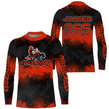 Load image into Gallery viewer, ATV Motocross Racing Jersey Red Black Upf30+ Quad Bike Shirt Kid Men ATV Riding Jersey MX26