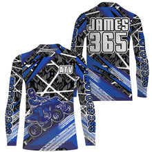 Load image into Gallery viewer, Blue ATV Motocross Racing Jersey Upf30+ ATV Quad Bike Shirt Kid Men ATV Quad Jersey MX28