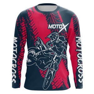 Pink Motocross Jersey Racing Girl Women UPF30+ Youth Dirt Bike Shirt Motorcycle Off-road XM204