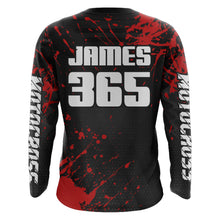 Load image into Gallery viewer, Red Motocross Racing Jersey Men Kid Upf30+ Dirt Bike Riding Shirt Off-Road MX Jersey XM239