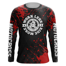 Load image into Gallery viewer, Red Motocross Racing Jersey Men Kid Upf30+ Dirt Bike Riding Shirt Off-Road MX Jersey XM239