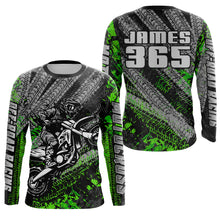 Load image into Gallery viewer, Kid Men Motocross Jersey Upf30+ Off-road Racing Jersey Dirt Bike Green Motorcycle Shirt XM242