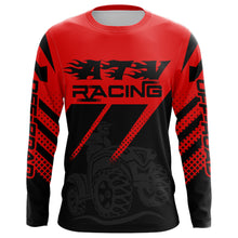 Load image into Gallery viewer, ATV Racing Jersey Red Youth Men ATV Quad Bike Shirt Upf30+ ATV Riding Jersey Off-road MX68