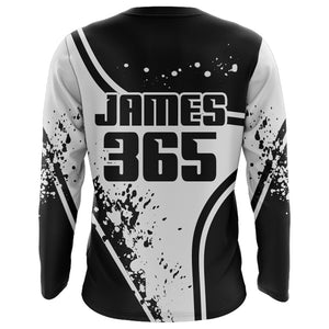 Motocross Jersey Black White UPF30+ Dirt Bike Shirt Men Kid MX Racing Motorcycle Jersey XM172