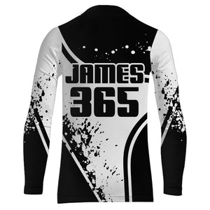 Motocross Jersey Black White UPF30+ Dirt Bike Shirt Men Kid MX Racing Motorcycle Jersey XM172