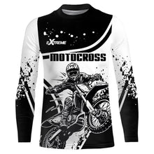 Load image into Gallery viewer, Motocross Jersey Black White UPF30+ Dirt Bike Shirt Men Kid MX Racing Motorcycle Jersey XM172