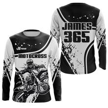 Load image into Gallery viewer, Motocross Jersey Black White UPF30+ Dirt Bike Shirt Men Kid MX Racing Motorcycle Jersey XM172