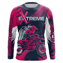 Load image into Gallery viewer, Pink Motocross Racing Jersey Upf30+ Off-road MX Racing Dirt Bike Jersey Kid Girl Women XM174