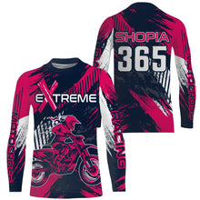 Load image into Gallery viewer, Pink Motocross Racing Jersey Upf30+ Off-road MX Racing Dirt Bike Jersey Kid Girl Women XM174