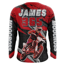 Load image into Gallery viewer, Motocross Racing Jersey Upf30+ Custom Dirt Bike Shirt Men Women Kid Red Off-Road XM120