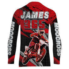 Load image into Gallery viewer, Motocross Racing Jersey Upf30+ Custom Dirt Bike Shirt Men Women Kid Red Off-Road XM120