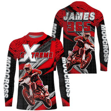 Load image into Gallery viewer, Motocross Racing Jersey Upf30+ Custom Dirt Bike Shirt Men Women Kid Red Off-Road XM120