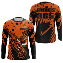 Load image into Gallery viewer, Dirt Bike Jersey UPF30+ Men Women Youth Motocross Shirt Orange MX Racing Shirt XM205