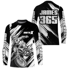 Load image into Gallery viewer, Motocross Racing Jersey Youth Men Kid Dirt Bike Shirt White Black Upf30+ Off-Road Jersey XM245