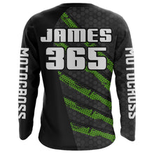 Load image into Gallery viewer, Motocross Racing Jersey Youth Green UPF30+ Kids Men Dirt Bike Shirt Motorcycle Riding Shirt XM206