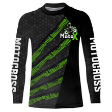 Load image into Gallery viewer, Motocross Racing Jersey Youth Green UPF30+ Kids Men Dirt Bike Shirt Motorcycle Riding Shirt XM206