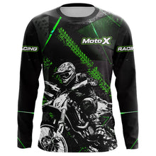 Load image into Gallery viewer, Motocross Racing Jersey UPF30+ Kid Men Dirt Bike Shirt Motorcycle Racing Jersey Green XM208