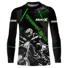 Load image into Gallery viewer, Motocross Racing Jersey UPF30+ Kid Men Dirt Bike Shirt Motorcycle Racing Jersey Green XM208