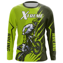 Load image into Gallery viewer, Green Motocross Racing Jersey Upf30+ Dirt Bike Shirt Motorcycle Men Kid Women XM176