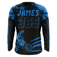 Load image into Gallery viewer, Motocross Jersey Dirt Bike Shirt Men Kid Women Youth UPF30+ Blue Racing Jersey Extreme Off-Road XM48