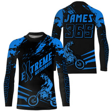 Load image into Gallery viewer, Motocross Jersey Dirt Bike Shirt Men Kid Women Youth UPF30+ Blue Racing Jersey Extreme Off-Road XM48