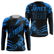 Load image into Gallery viewer, Motocross Jersey Dirt Bike Shirt Men Kid Women Youth UPF30+ Blue Racing Jersey Extreme Off-Road XM48