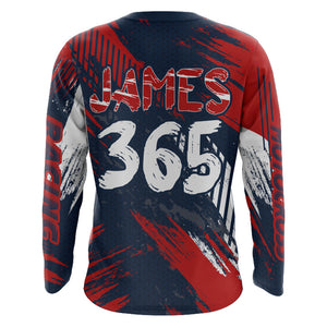 Motocross MX Jersey Men Women Kid UPF30+ Kid Men Dirt Bike Shirt Red Off-Road Racing Jersey XM56