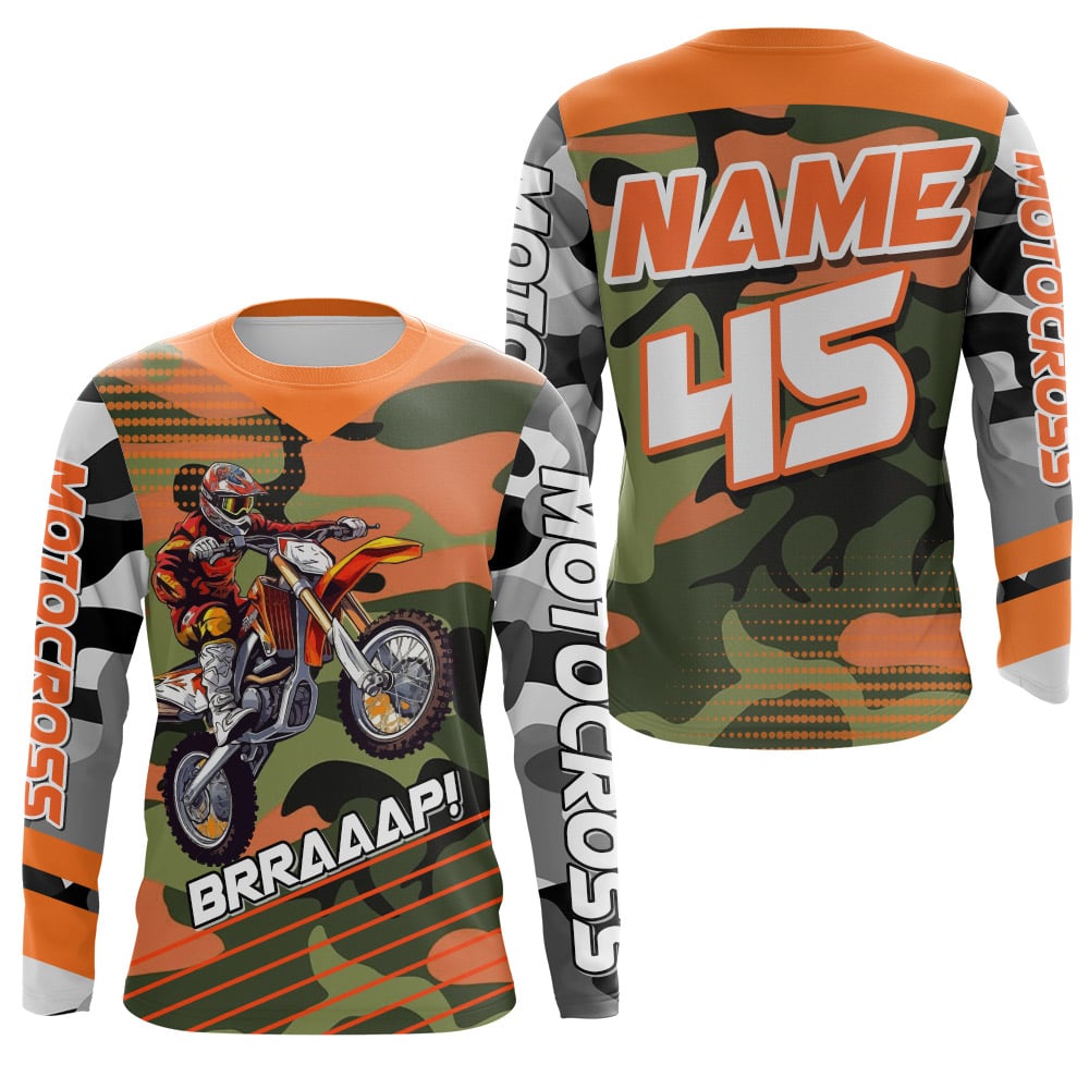 ChipteeAmz Camo Motocross Racing Jersey Upf30 Youth Dirt Bike Shirt Kid Women Men Off Road Jersey XM132 Adult Long Sleeves UPF 3XL